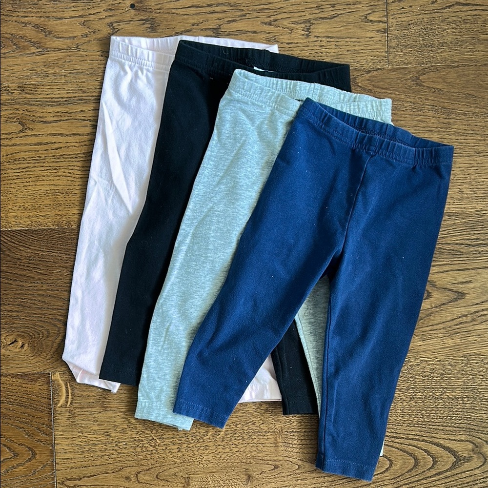 Carter's Blue and Gray Leggings Set Soft Stretchy Bottoms